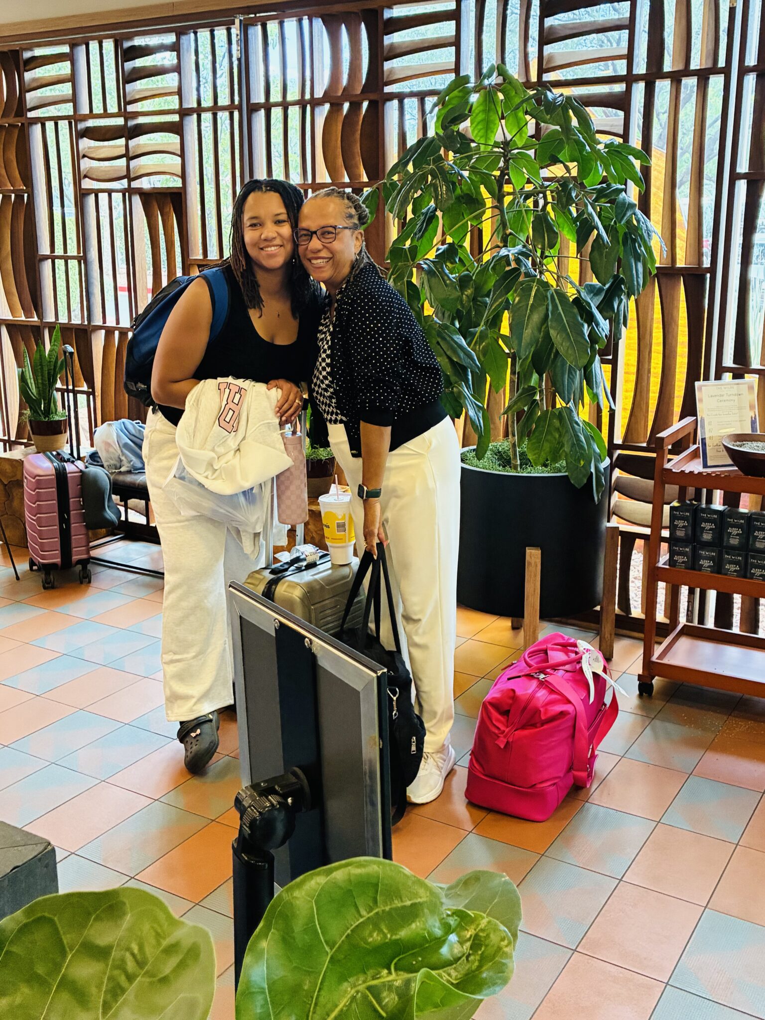Guests checking in for the Sedona girls retreat